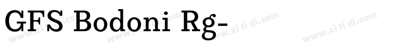 GFS Bodoni Rg字体转换